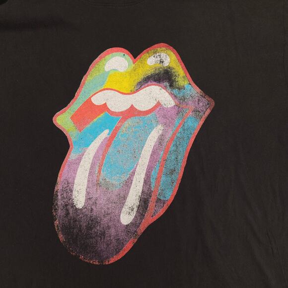 The Rolling Stones Band Crew Neck Short Sleeve T Shirt Mens Size XL Black - Picture 4 of 9